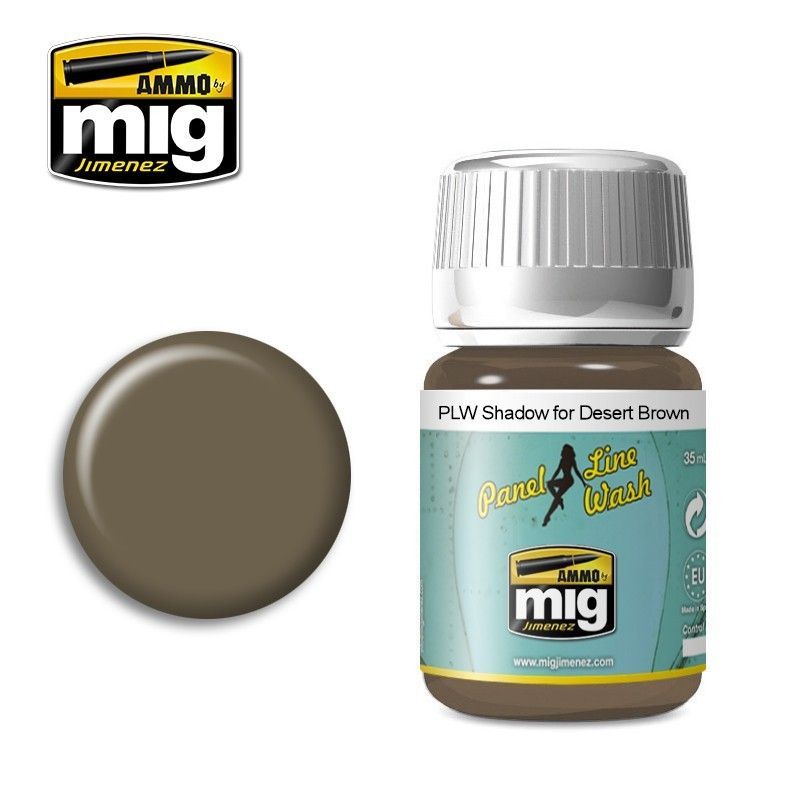 A.MIG-1621 - Panel Line Wash - Shadow for Desert Brown