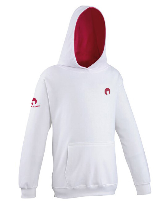 Peninsula Living Children’s Hangout Hoodie, Colour: Arctic white/Hot pink