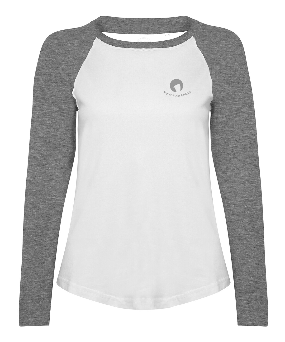 Peninsula Living Sundowner Long sleeved Women&#39;s T-Shirt, Colour: White/Grey