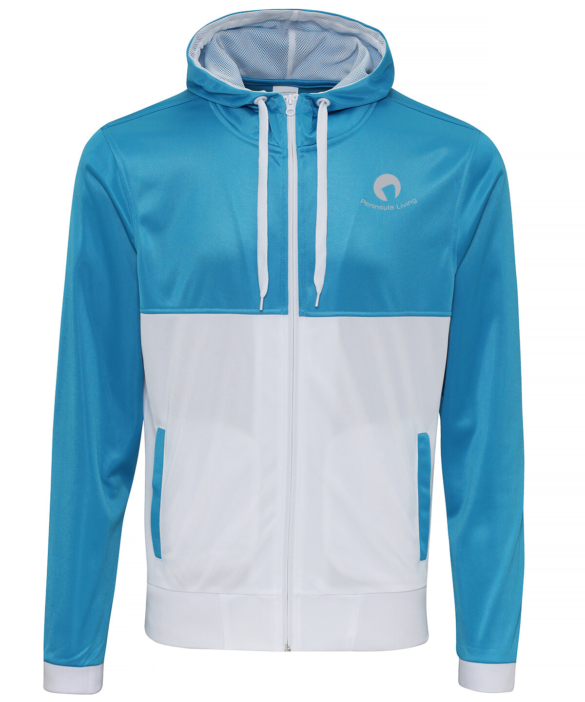 Peninsula Living Glory Days Retro Hoodie tracksuit top, Colour: Blue/White