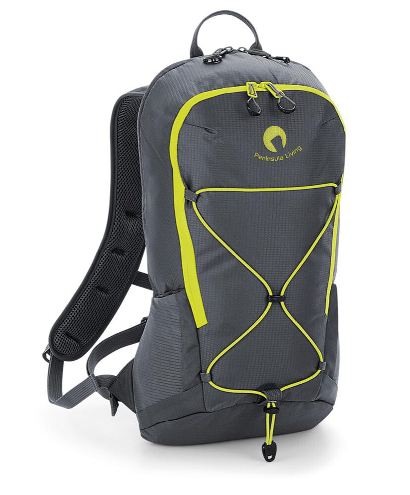 Peninsula Living Oasis Hydration Backpack, Colour: Grey/Yellow