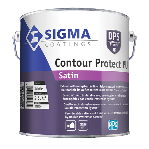 SMALTO SATINATO PER ESTERNI ELEVATA PROTEZIONE AI RAGGI UV DOPPIO SCHERMO - Contour Protect PU SATIN Bianco/WN