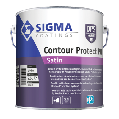 SMALTO SATINATO PER ESTERNI ELEVATA PROTEZIONE AI RAGGI UV DOPPIO SCHERMO - Contour Protect PU SATIN Bianco/WN