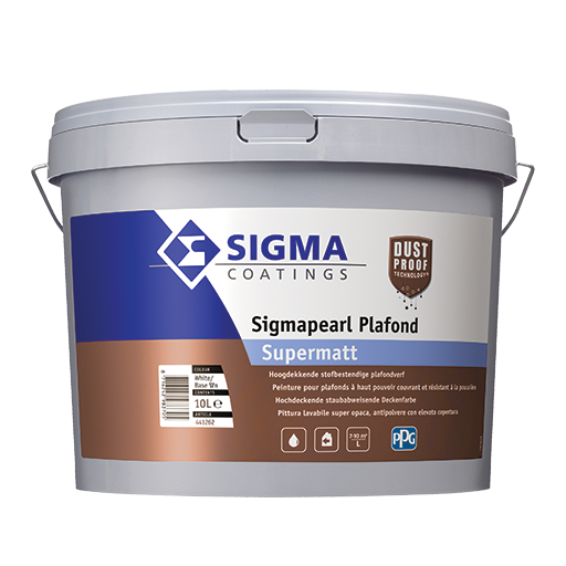 PITTURA MURALE OPACA ANTIFOGGING ANTIPOLVERE LAVABILE - Sigmapearl Plafond Supermatt Bianco/WN