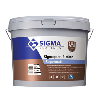 PITTURA MURALE OPACA ANTIFOGGING ANTIPOLVERE LAVABILE - Sigmapearl Plafond Supermatt Bianco/WN