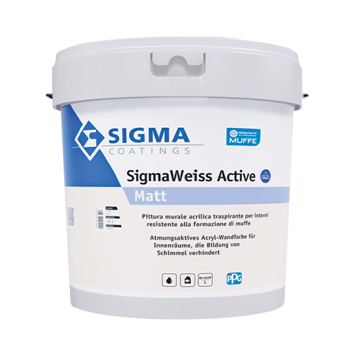 PITTURA ACRILICA TRASPIRANTE ANTIMUFFA - Sigmaweiss Active