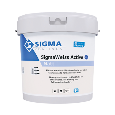 PITTURA ACRILICA TRASPIRANTE ANTIMUFFA - Sigmaweiss Active