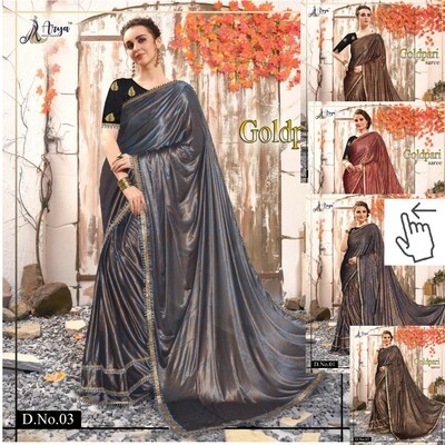 Goldpari lycra Tow Tone Gold Saree
