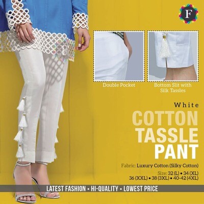 Cotton ladies Tassel Pant with 2 Pocket