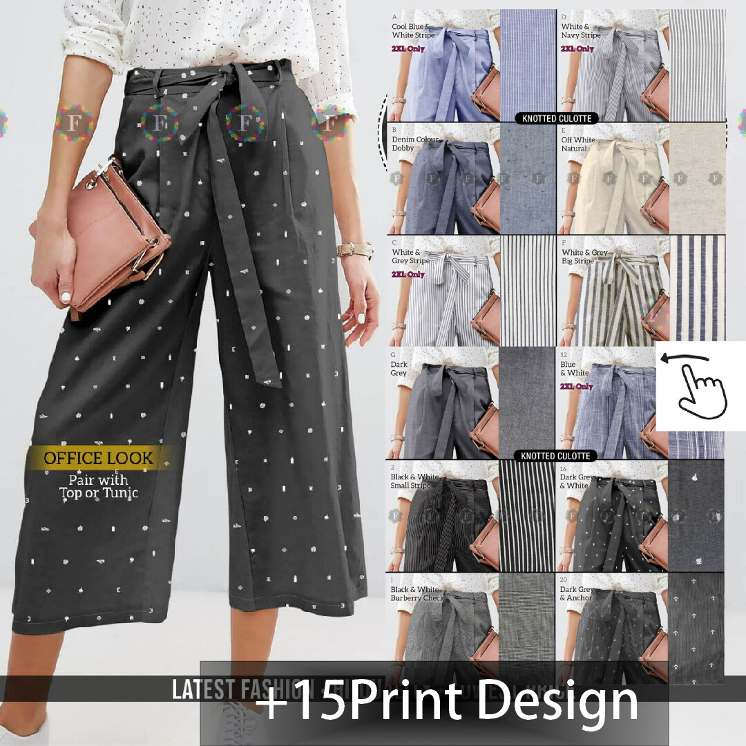 Ladies Knotted Culotte with Pocket