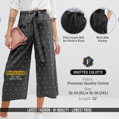 Ladies Knotted Culotte with Pocket