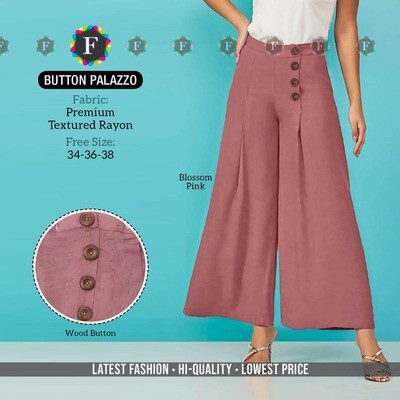 Designer Ladies Palazzos with Buttons