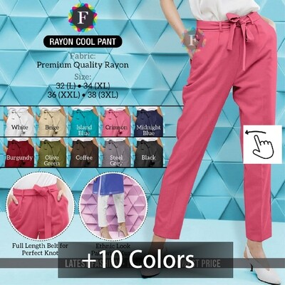 Rayon Cool ladies Pant with pocket