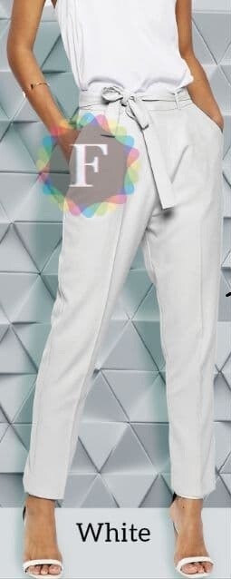 Rayon Cool ladies Pant with pocket, Available Color: White