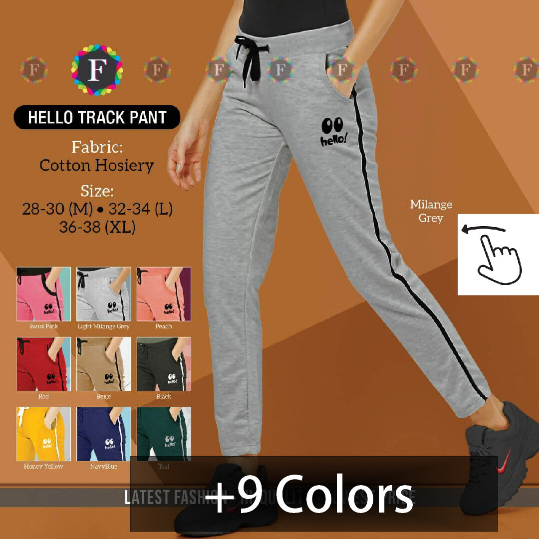 Hello Ladies Track Pant with 2 cross pocket