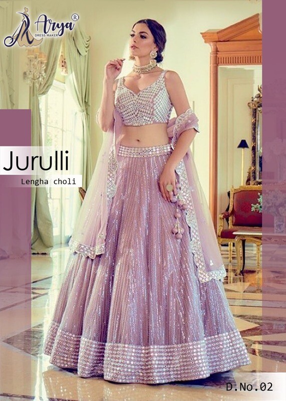 Jurulli functional wear  Mono silk Lehenga Choli