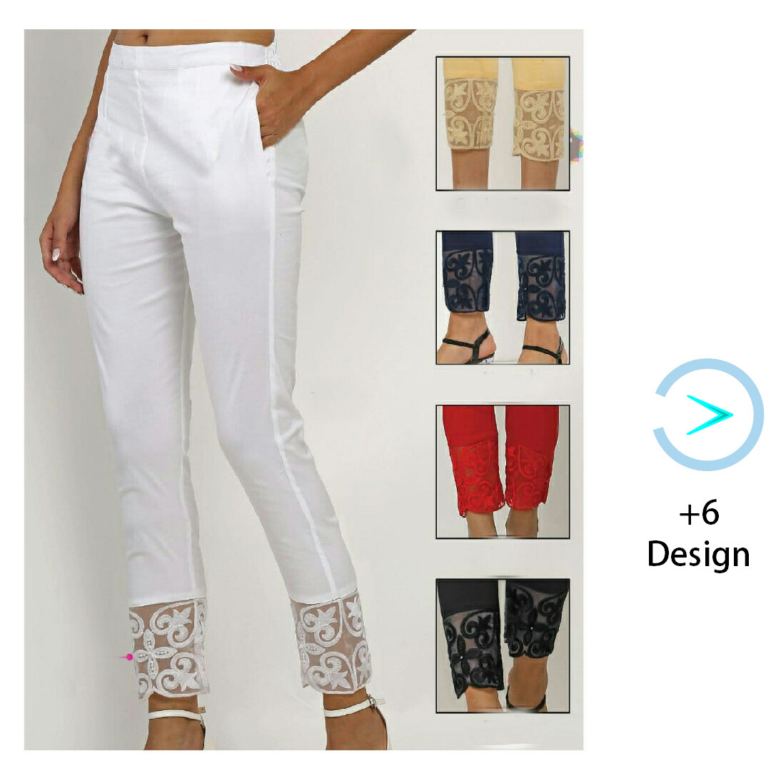 Ladies Stretchable Tissue Pants with one Pocket
