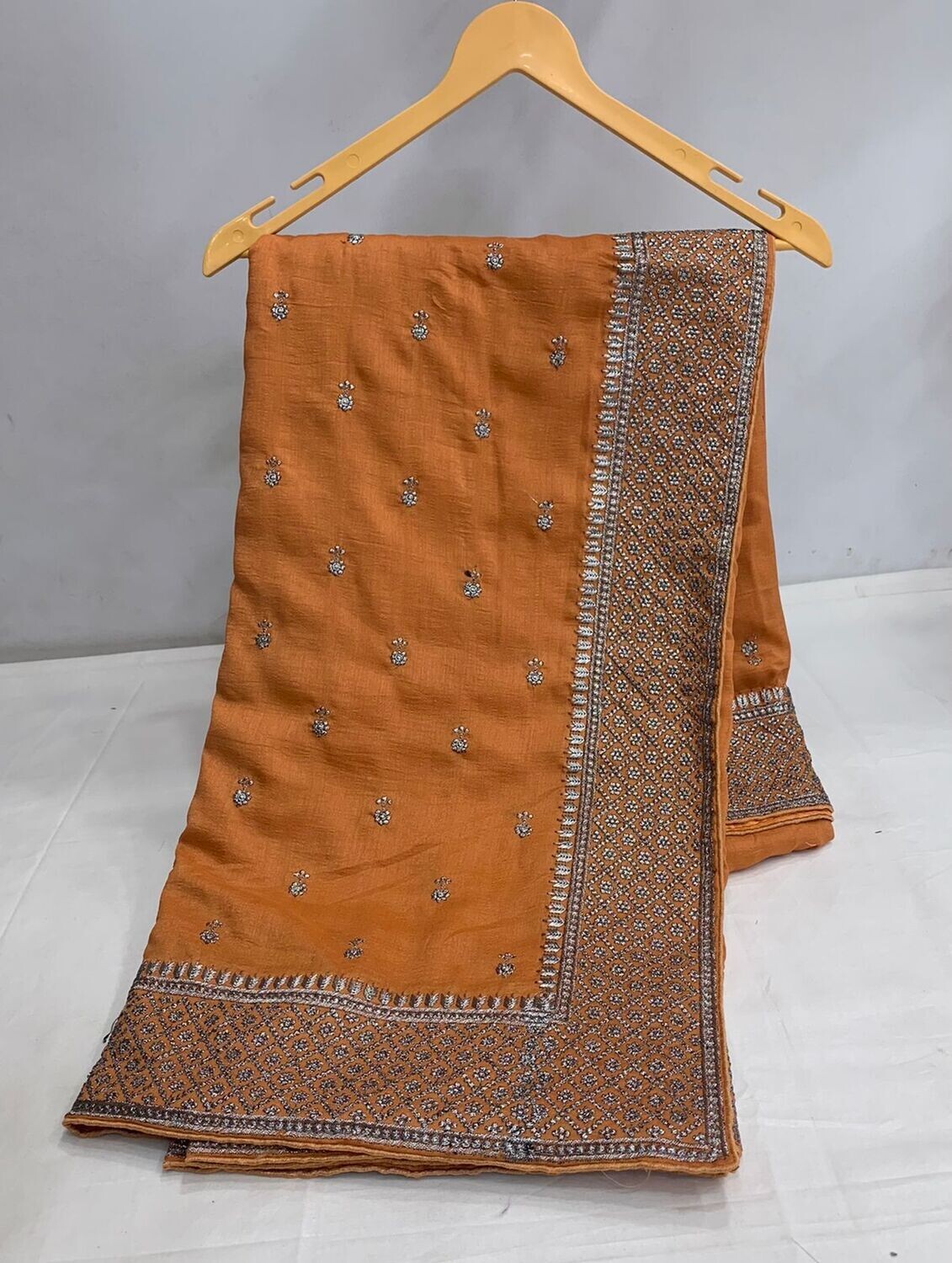 Vichitra Silk Saree With Embroidery