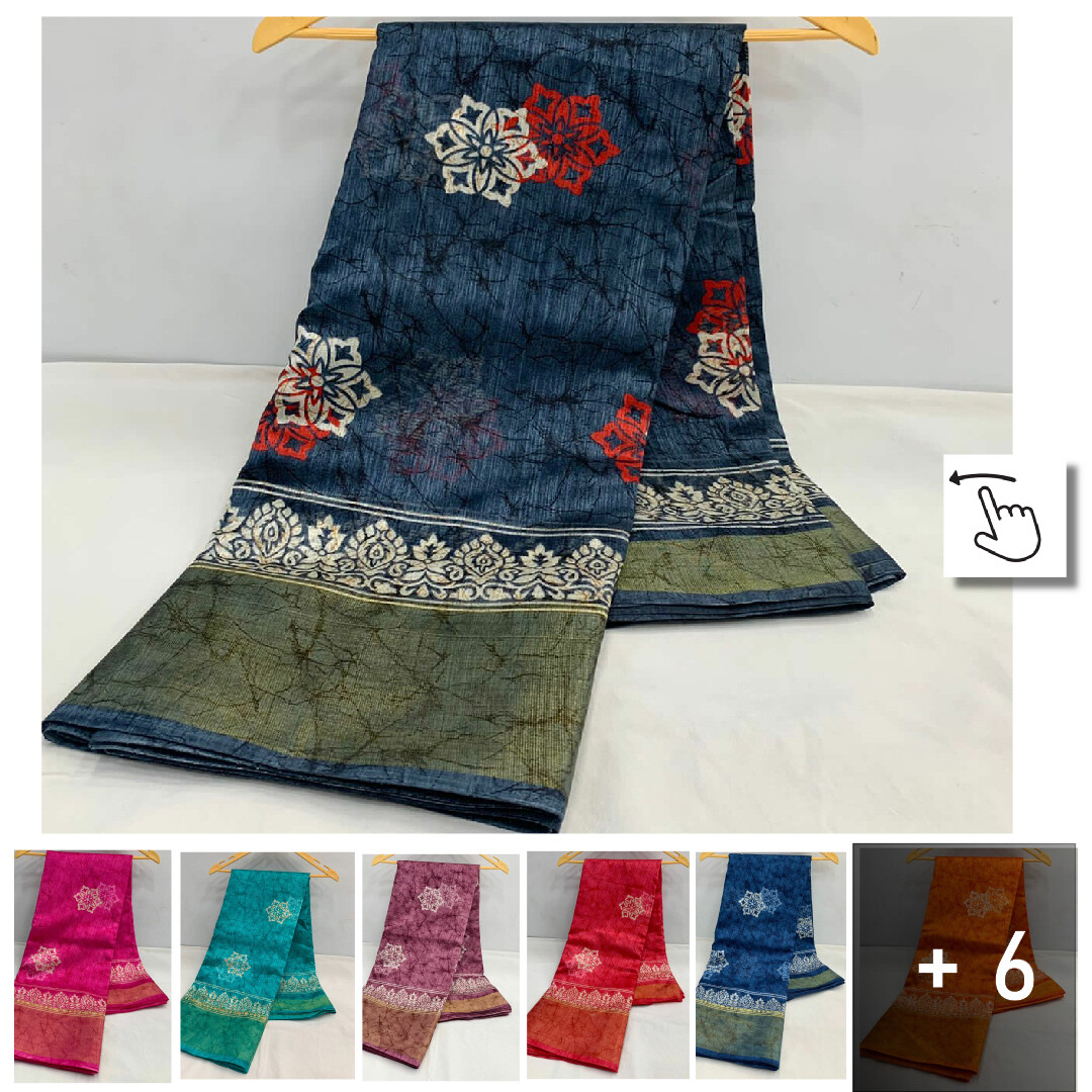 Soft Cotton Silk Saree With Weaving Zari Bordar and running blouse
