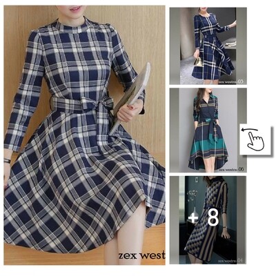 Zex poly rayon  A-Line midi Dress