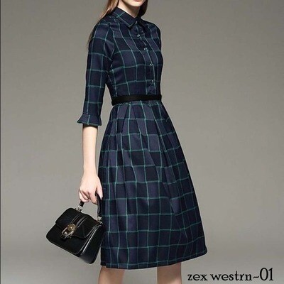 Zex poly rayon  A-Line midi Dress