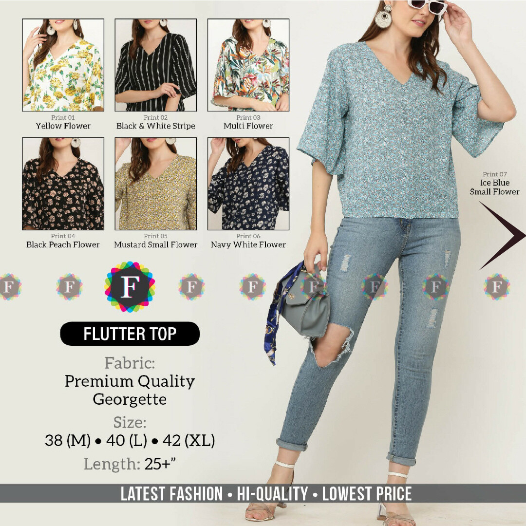 Flutter Sleeve Top for Women and Girls