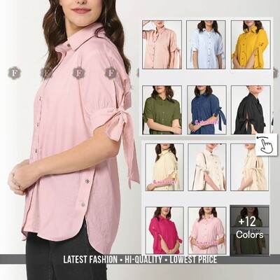 Ladies Knotted Cotton Shirt