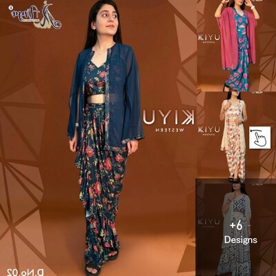 Aryas Kiyu Ladies koti Top Dhoti suit