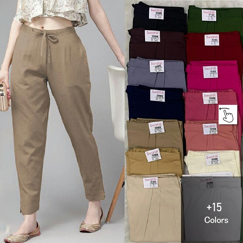 Swahili Long legs Ladies comfort cotton pants, length 40&quot;