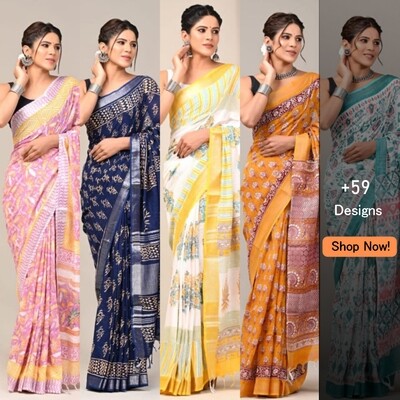Exclusive Linen Saree collection