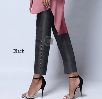 Ladies Silk Pearl Pant with one side pocket