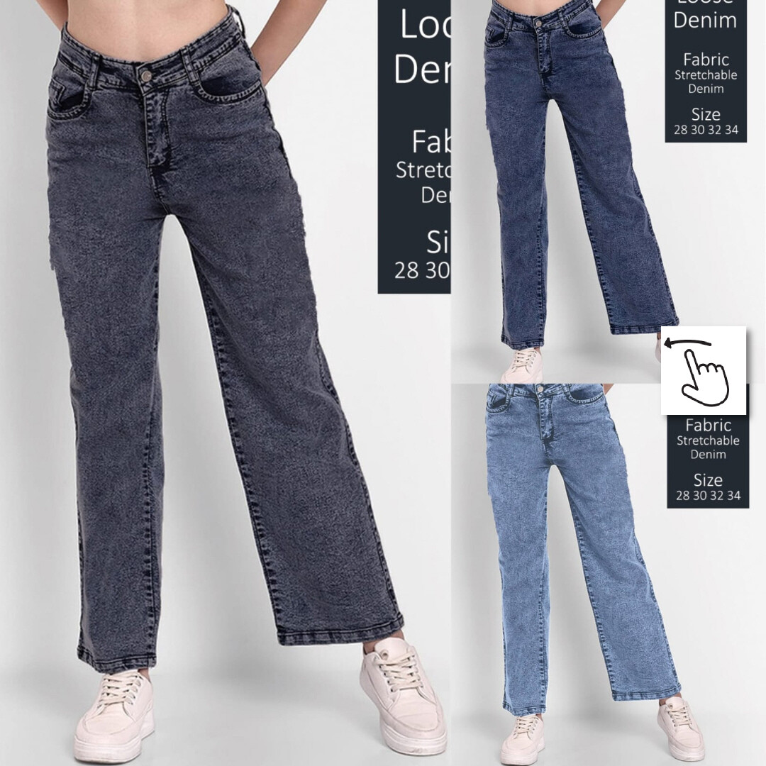 Women Loose denims with 4 pockets