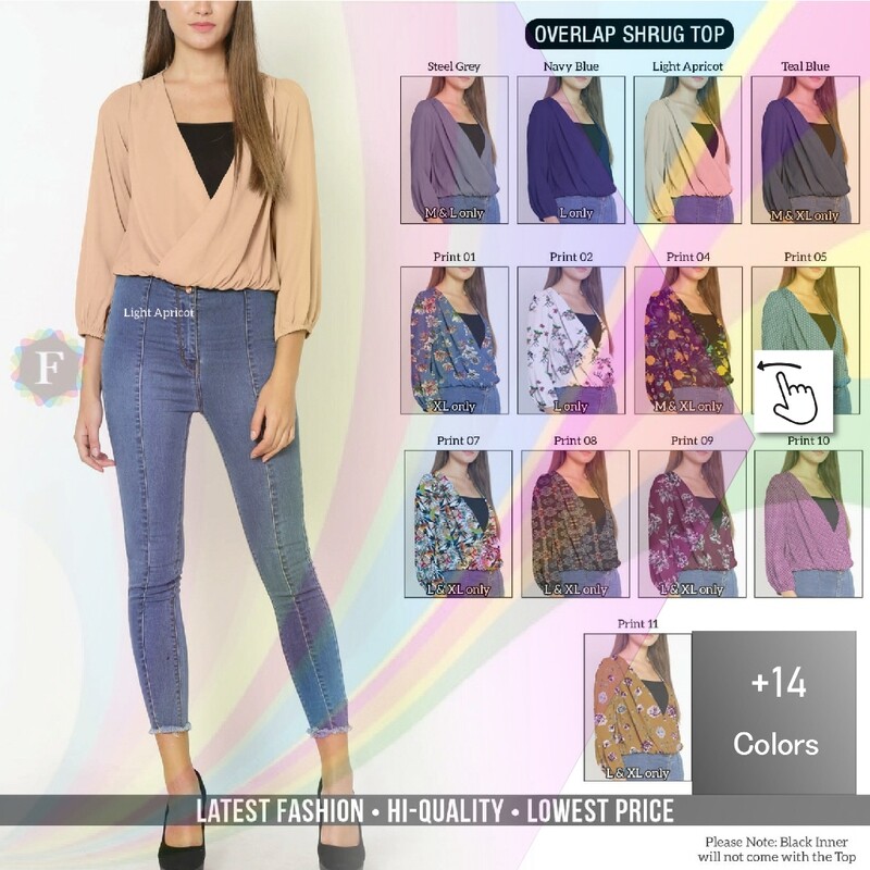 Overlap Shrug Top for women