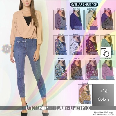 Overlap Shrug Top for women