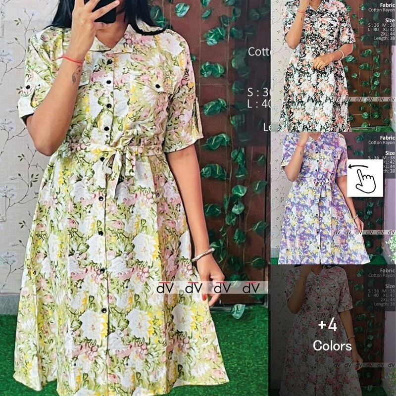 Citzenalley Orchid Floral A line dress collection for Women and Girls