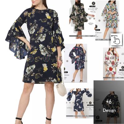 Soft Georgette Floral Dress with italian sleeve
