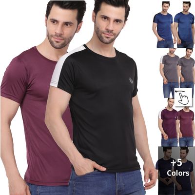 Mens  Slim  Plain and Stripe T shirt