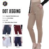 Stretchable Lycra Dot Jeggings