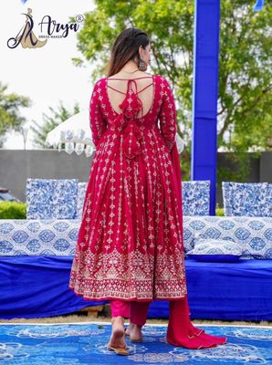 Saajan Anarkali style Gown with pant and dupatta