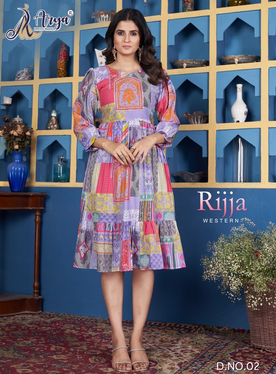 Rijja Western Cotton dress