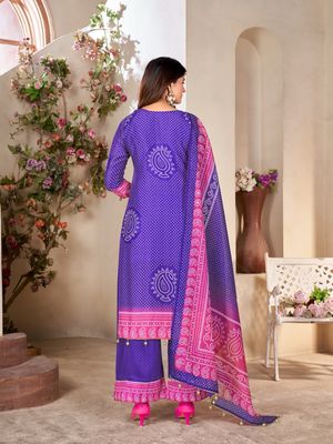 Rivu heavy muslin kurti palazzo suit with dupatta