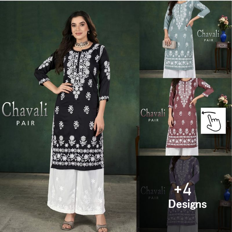 Chavali chkankari kurit palazzo pair