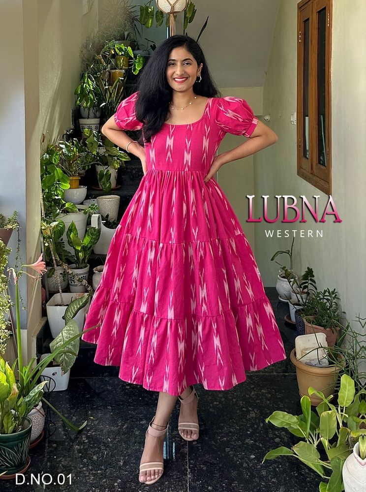 Lubina chanderi cotton kurti dress