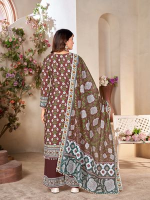 Janki Muslin Kurta palazzo set with Dupatta