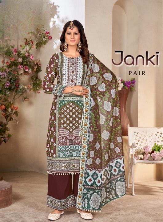 Janki Muslin Kurta palazzo set with Dupatta