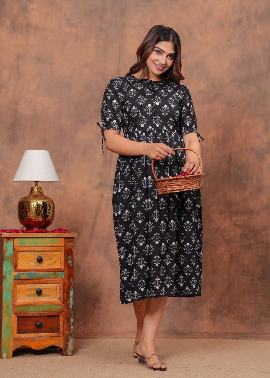 Pure Hand Block Printed Jaipuri Cotton Long Kurtis