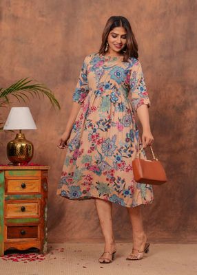 Pure Hand Block Printed Jaipuri Cotton Long Kurtis
