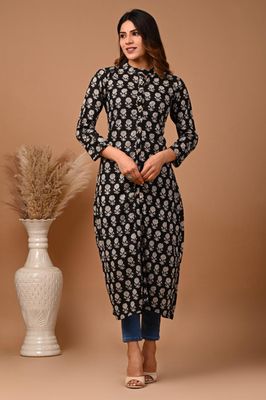 Pure Hand Block Printed Jaipuri Cotton Long Kurtis