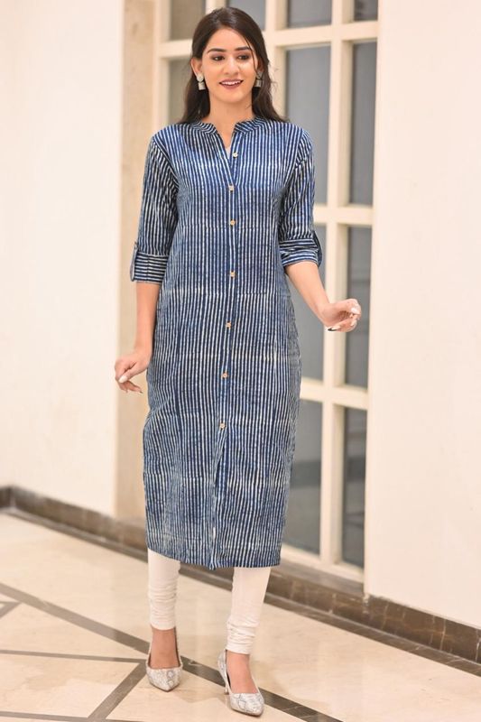 Pure Hand Block Printed Jaipuri Cotton Long Kurtis