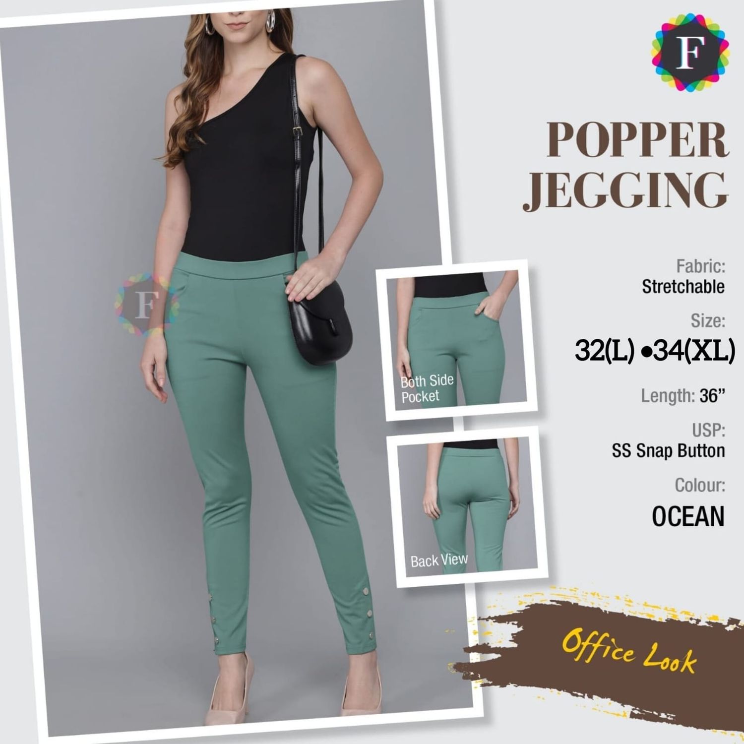 Stretchable Popper Jeggings
